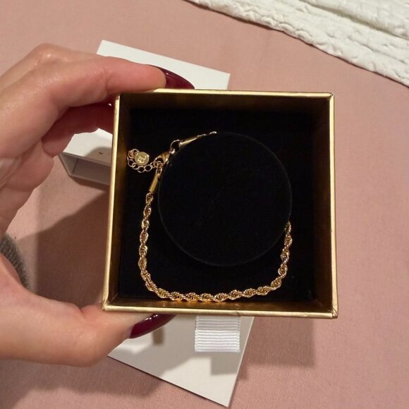 Abbott Lyon Gold Small Rope Chain Bracelet NIB - Picture 3 of 7